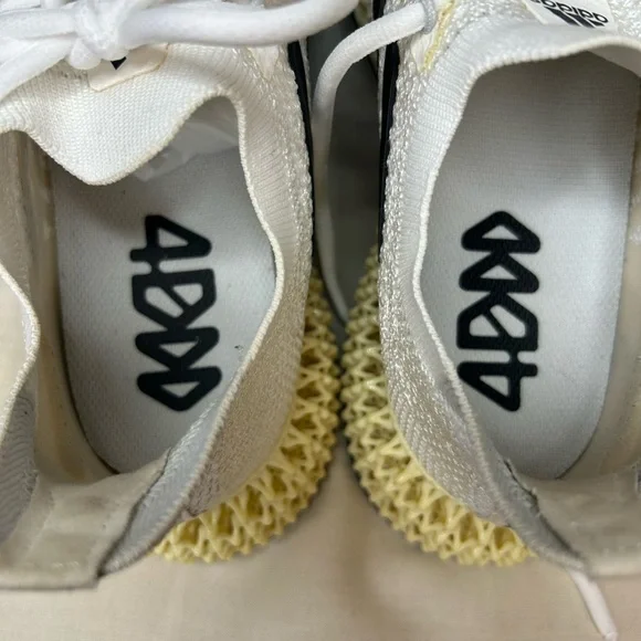 Adidas 4D Run 1.0 White/Black Men’s 7.5 — 3D‑printed lattice midsole RARE - Picture 6 of 9